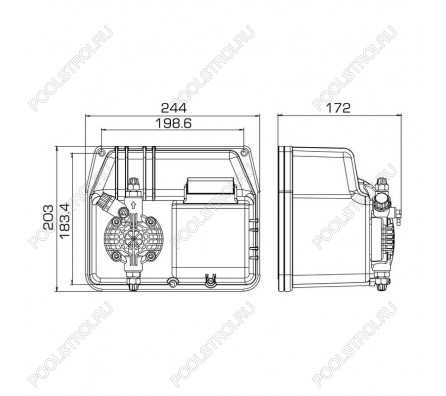 Насос дозир. мембранный BT-MF 50 л/ч 3 бар 230V