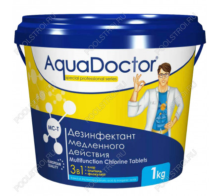 Хлор длительного действия 3 в 1 MC-T (в таблетках по 200г) 1кг