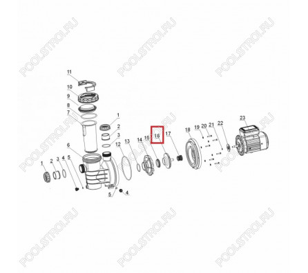 Крыльчатка насоса SWIM 035 (шпонка)