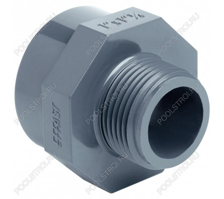 Муфта ПВХ Effast RERMGE020C редукционная, с внешней и внутренней резьбой d1/2