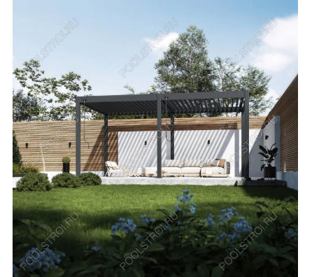 Пергола Aquaviva Нео (отдельностоящая, руч. упр. ламелями, 3х4м, белый)